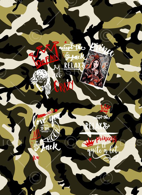 时尚迷彩印花华亿平台图片