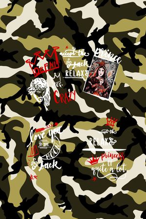 时尚迷彩印花华亿平台图片