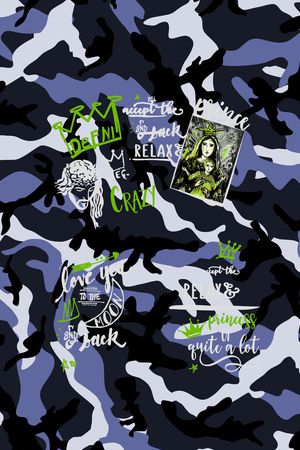 时尚迷彩印花华亿平台图片