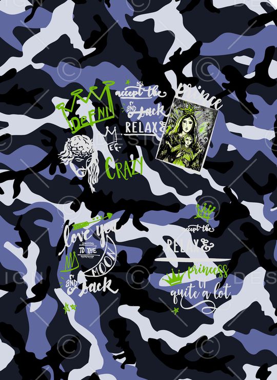 时尚迷彩印花华亿平台图片