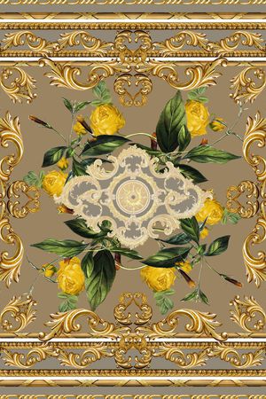 卷草印花华亿平台图片