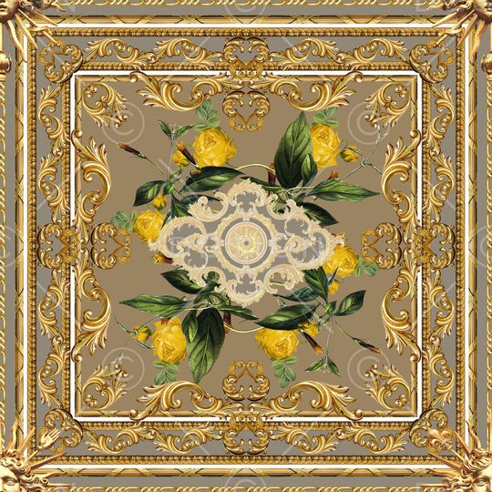 卷草印花华亿平台图片