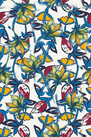 花卉印花华亿平台图片