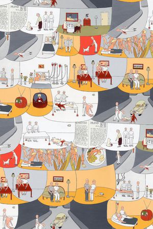 卡通人物印花华亿平台图片