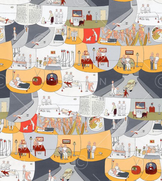 卡通人物印花华亿平台图片