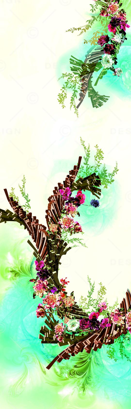 花卉印花华亿平台图片