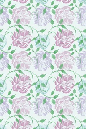 民族花卉印花华亿平台图片