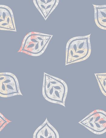 清爽底花卉印花华亿平台图片