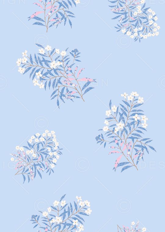 清爽底花卉印花华亿平台图片