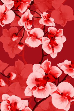 玉兰花印花华亿平台图片