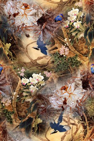 花卉印花华亿平台图片