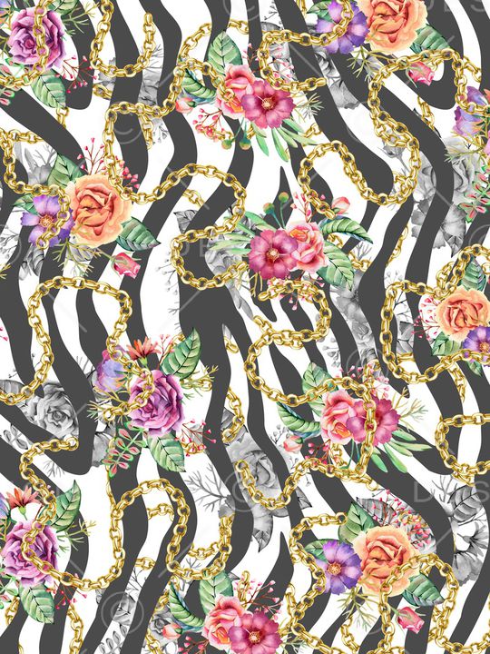 斑马纹印花华亿平台图片