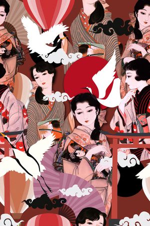 扇子印花华亿平台图片