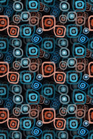 手绘线条笔触印花华亿平台图片