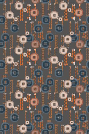 手绘线条笔触印花华亿平台图片