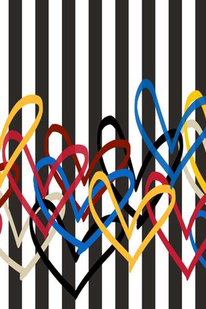 黑白条纹印花华亿平台图片