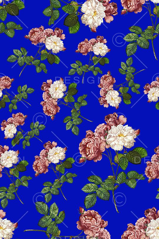 手绘玫瑰印花华亿平台图片