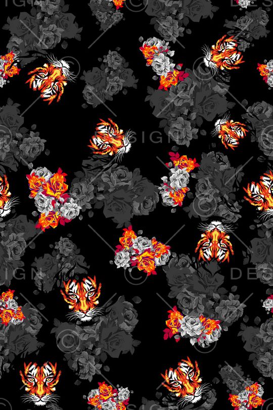 玫瑰花印花华亿平台图片