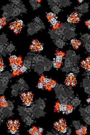 玫瑰花印花华亿平台图片