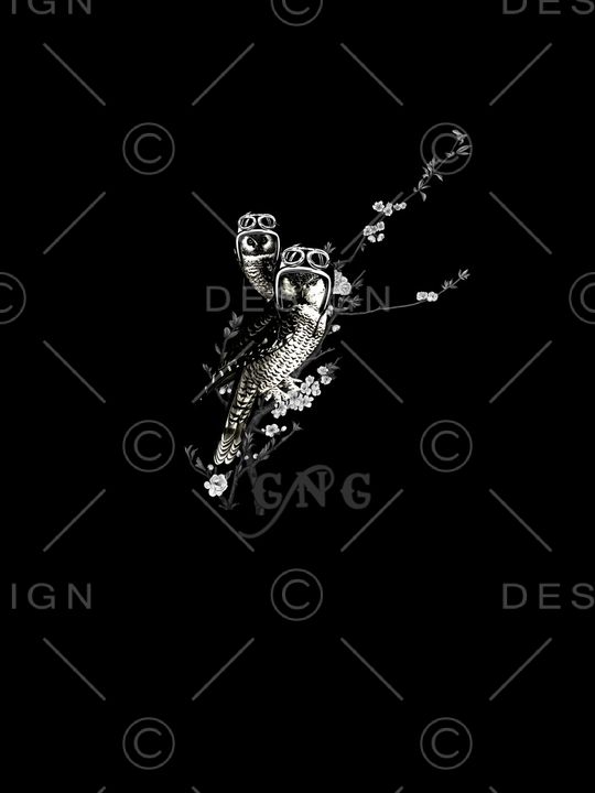 猫头鹰印花华亿平台图片