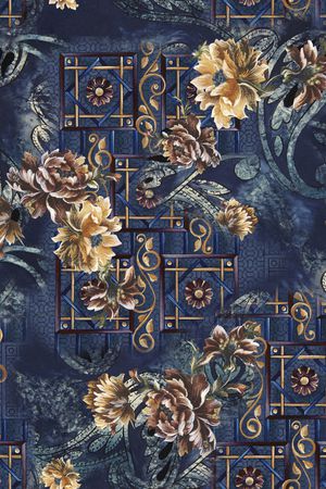 秋冬华亿平台印花华亿平台图片