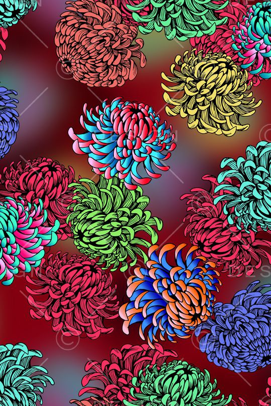 花卉印花华亿平台图片