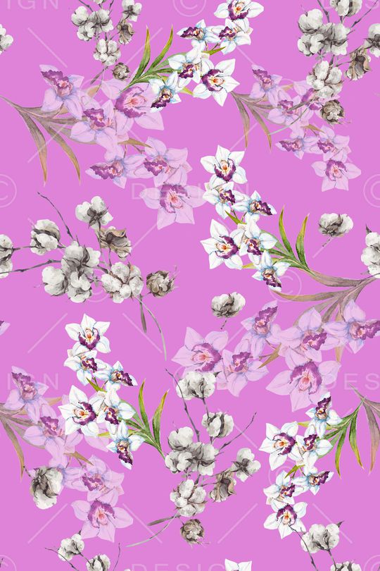 花卉印花华亿平台图片