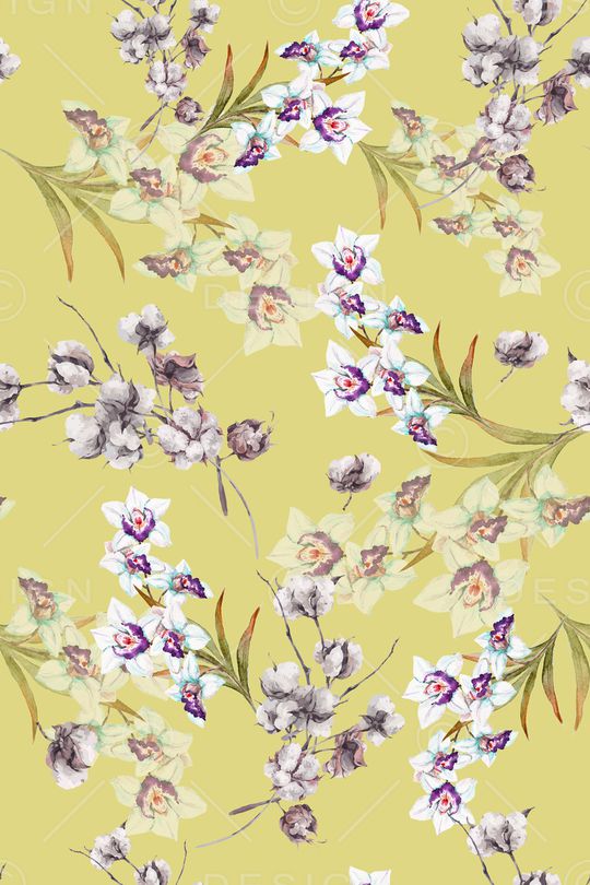 花卉印花华亿平台图片