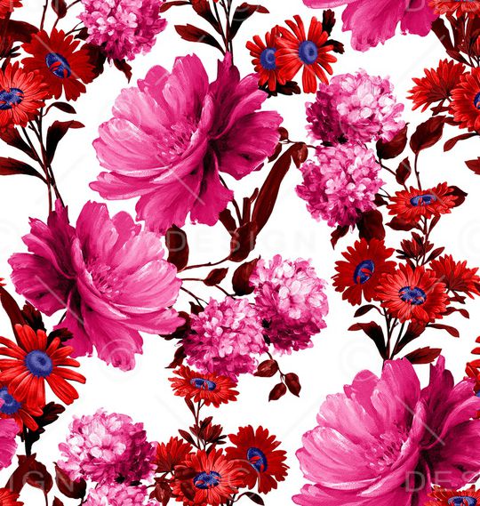 牡丹印花华亿平台图片