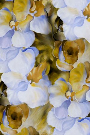 手绘花卉印花华亿平台图片