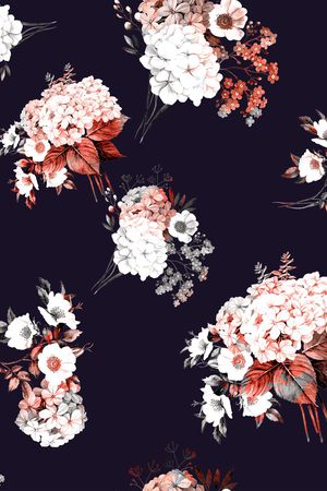 绣球花印花华亿平台图片