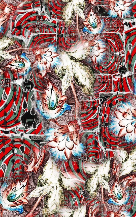 中国风印花华亿平台图片