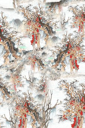 笔触印花华亿平台图片