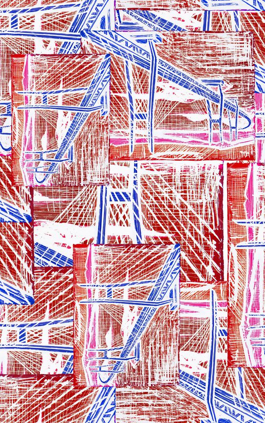 线条印花华亿平台图片