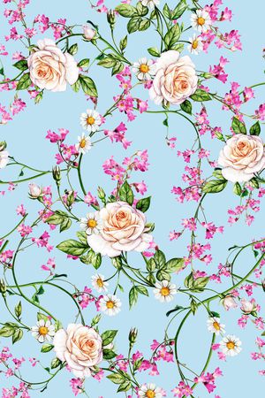 花卉印花华亿平台图片