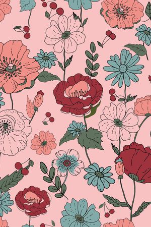 花卉印花华亿平台图片