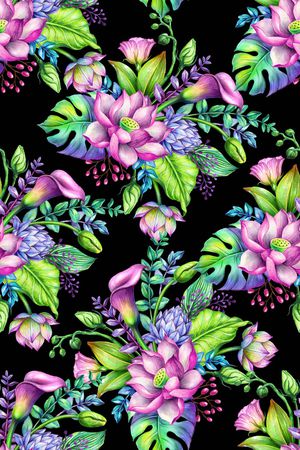 荷花印花华亿平台图片