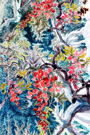 花卉印花华亿平台图片