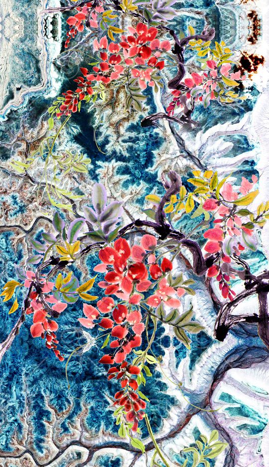 花卉印花华亿平台图片