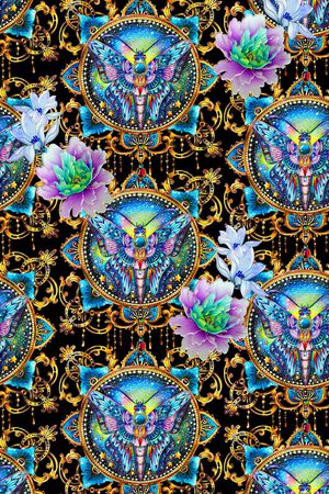 花卉印花华亿平台图片