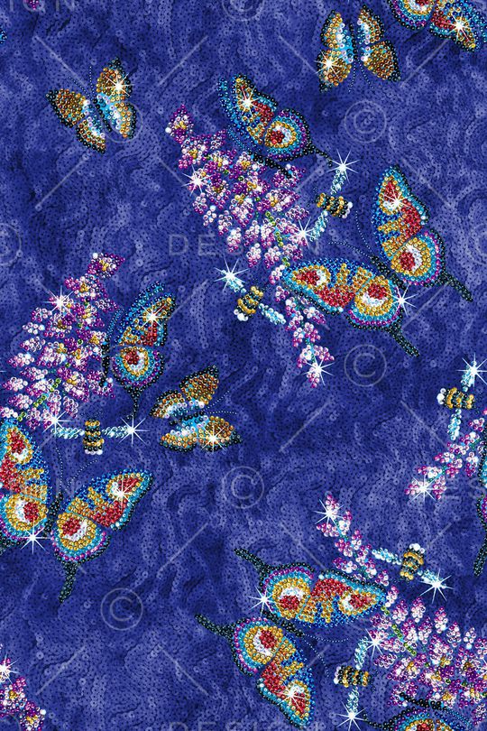 蝴蝶印花华亿平台图片