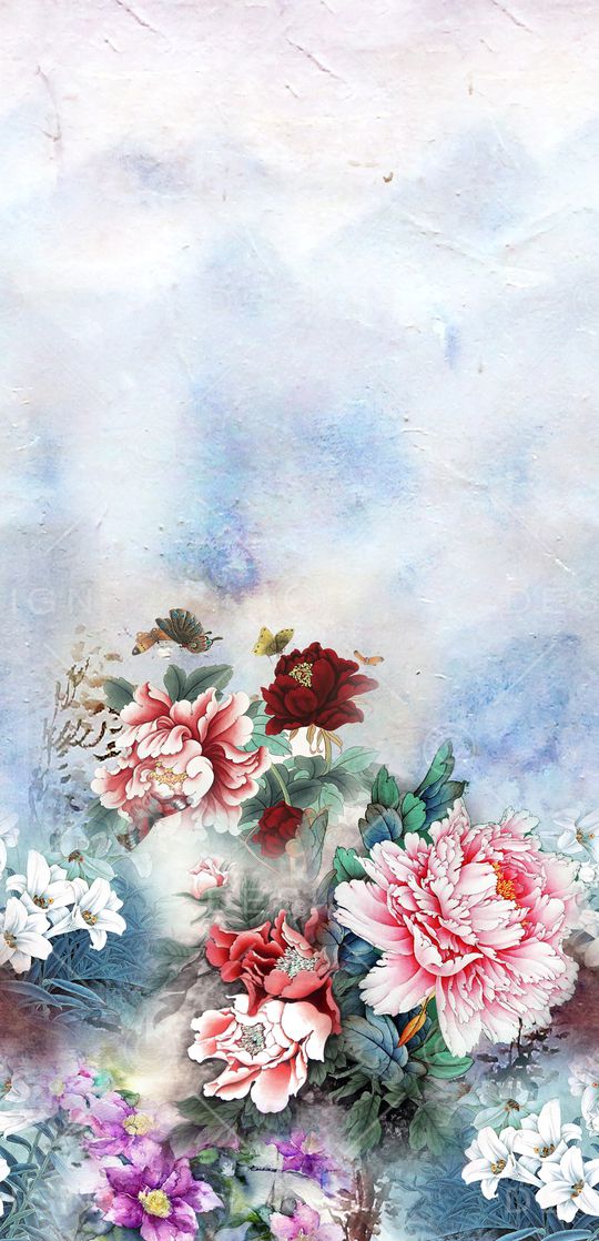 花卉印花华亿平台图片