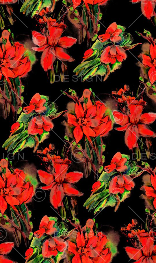 花卉印花华亿平台图片