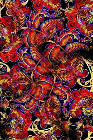 朦胧花卉印花华亿平台图片