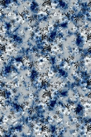 朦胧花卉印花华亿平台图片