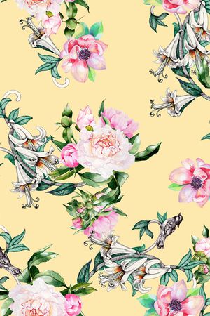 花卉印花华亿平台图片