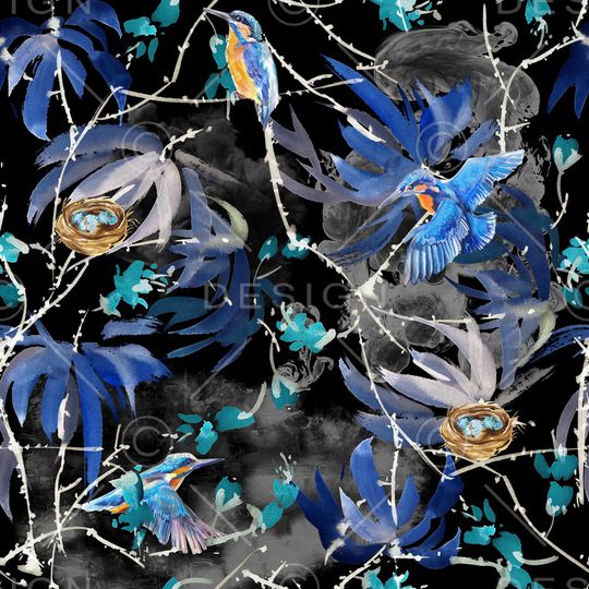 水彩花卉印花华亿平台图片