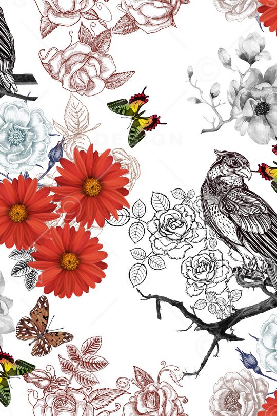 花卉印花华亿平台图片