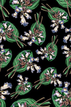 手绘花卉印花华亿平台图片