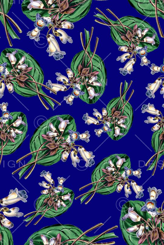 手绘花卉印花华亿平台图片